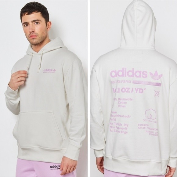 adidas Other - Adidas Kaval OTD Hoodie Sweatshirt White Mens Medium